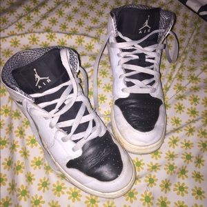 Size 7 youth Grey and black Air Jordan 1